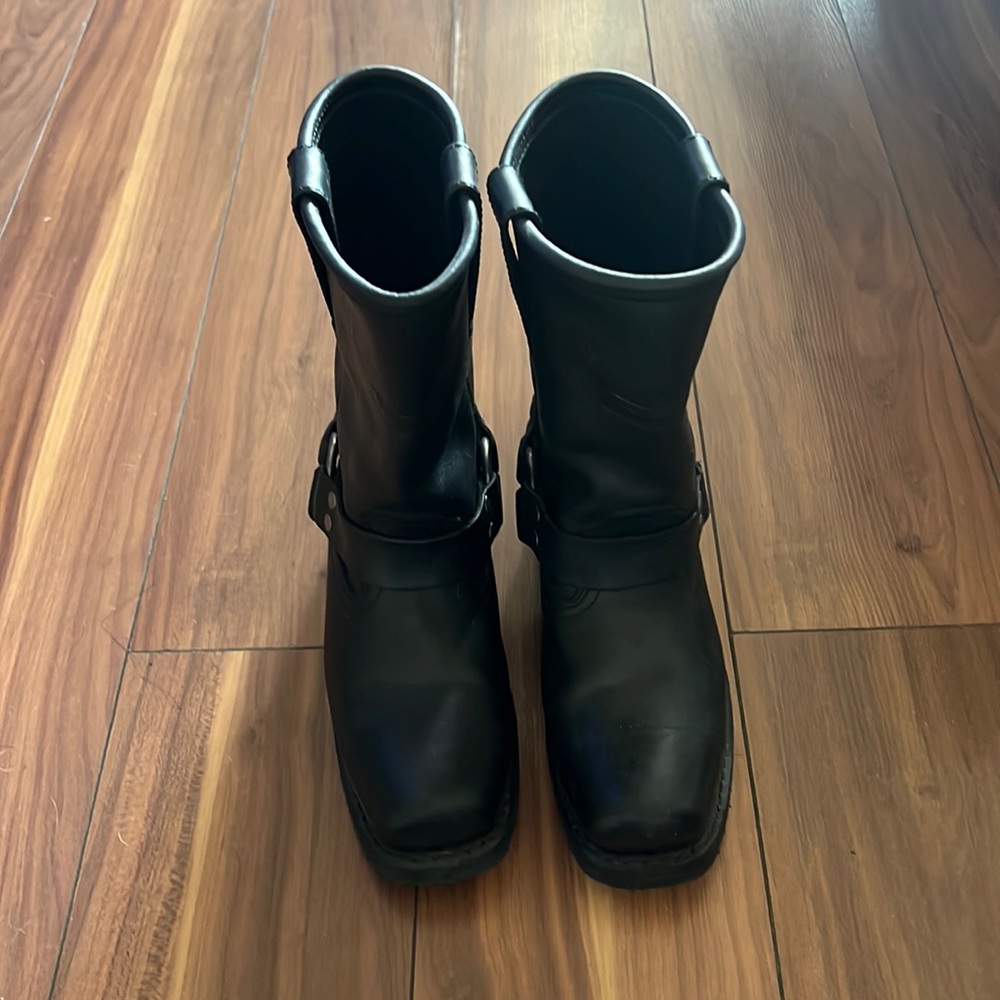 Xelement black leathermoto boots